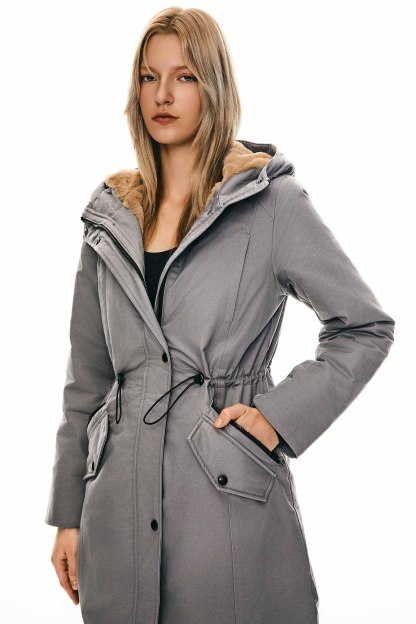 DD 🎁Fleece-Lined Hooded Parka Jacket with Pockets