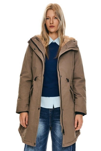 DD 🎁Fleece-Lined Hooded Parka Jacket with Pockets
