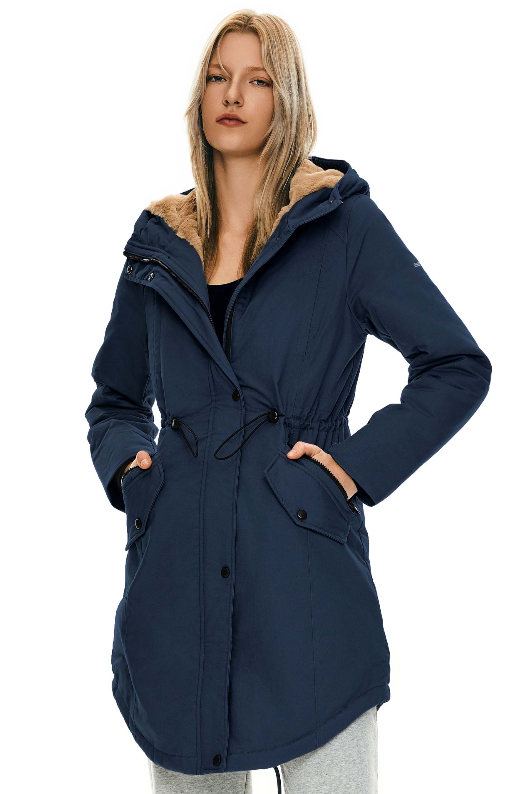 DD 🎁Fleece-Lined Hooded Parka Jacket with Pockets