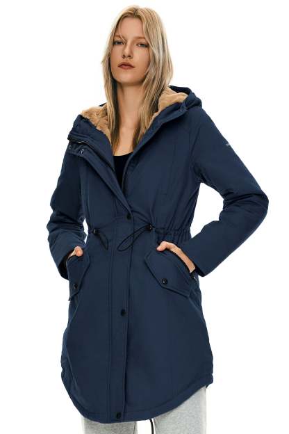 DD 🎁Fleece-Lined Hooded Parka Jacket with Pockets