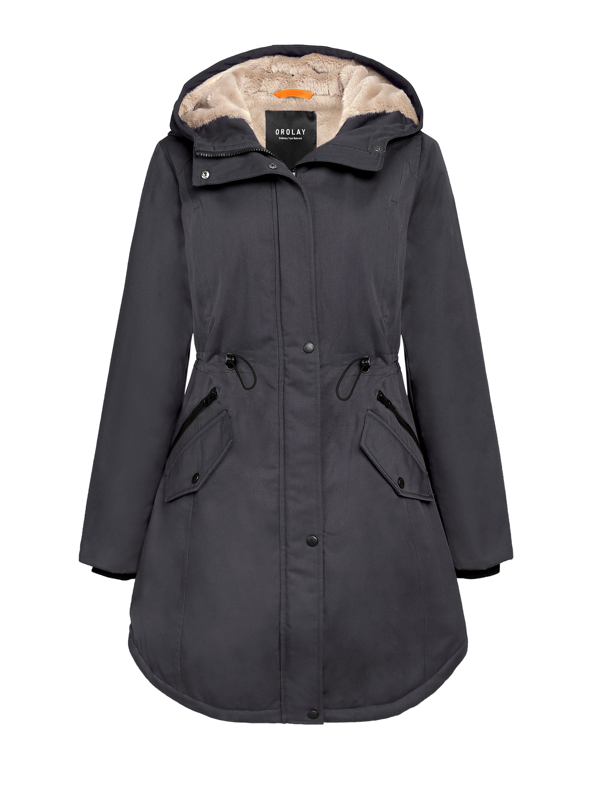 DD 🎁Fleece-Lined Hooded Parka Jacket with Pockets