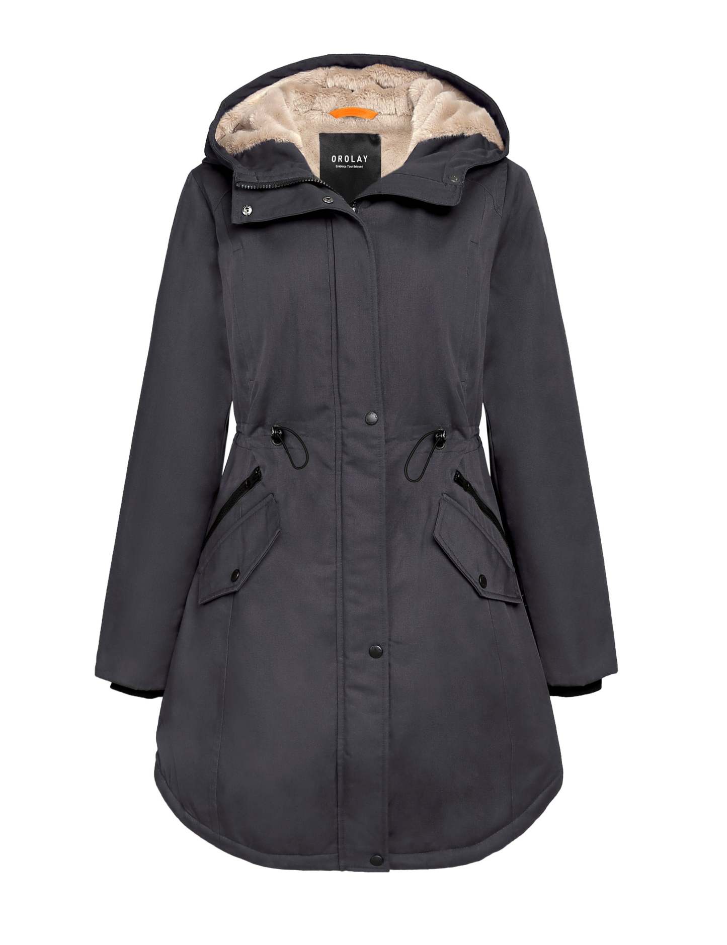 DD 🎁Fleece-Lined Hooded Parka Jacket with Pockets