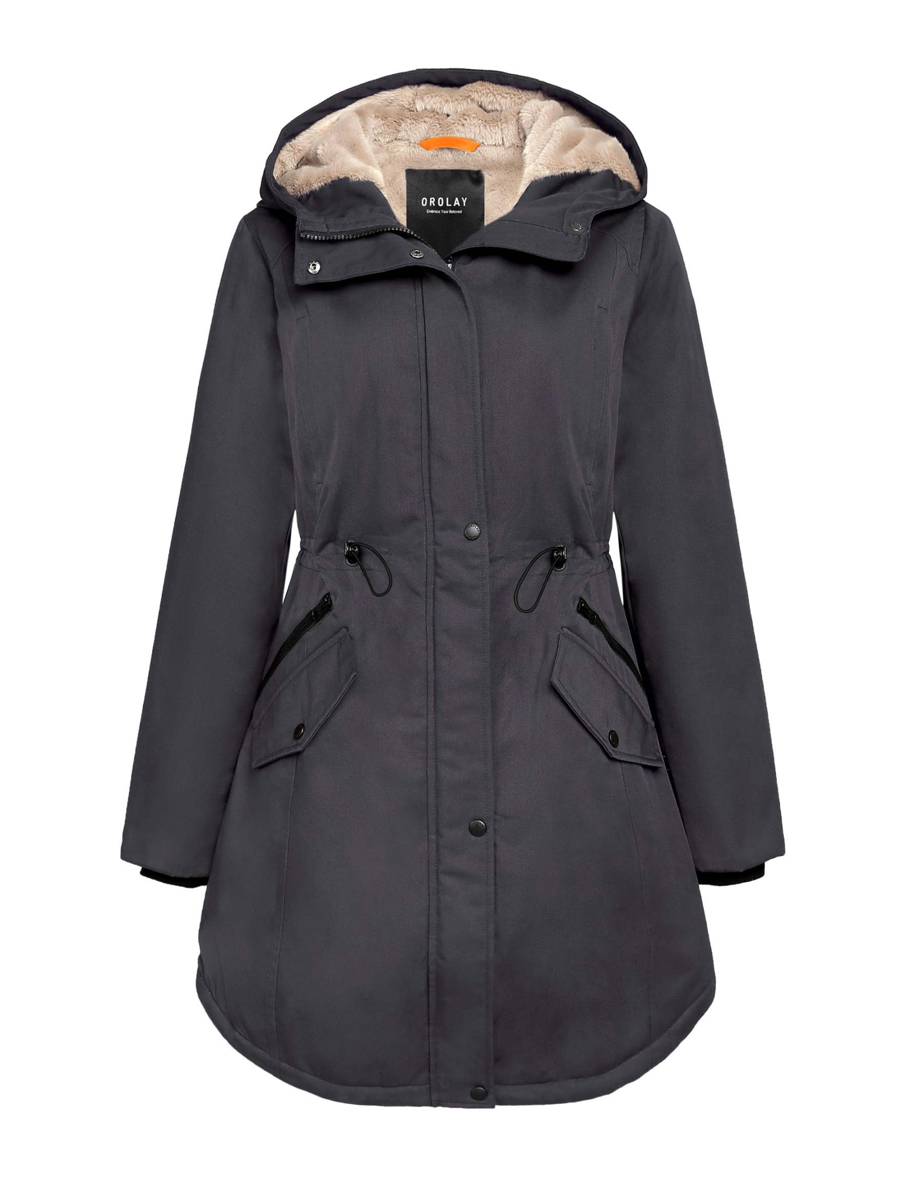 DD 🎁Fleece-Lined Hooded Parka Jacket with Pockets