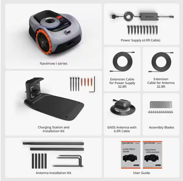i105N 7.1 in. Robot Lawn Mower with Smart App Control, AI-Powered Assist Mapping, and Multi-Zone Management