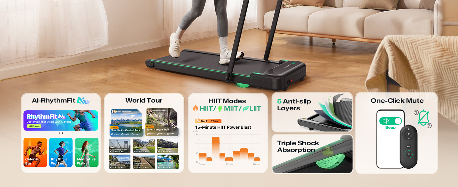 UREVO Strol 2E Smart 2-in-1 Folding Treadmill