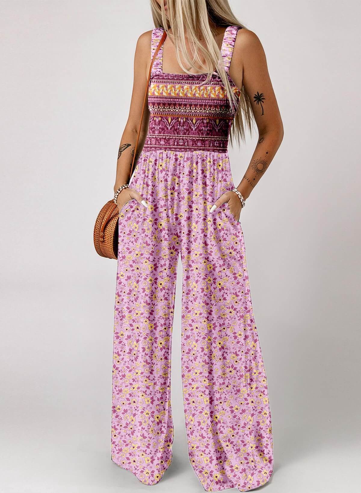⚡️Factory wholesale promotion 80% OFF⚡️Women's Sleeveless Jumpsuit with Pockets and adjustable straps/🎯Made in USA