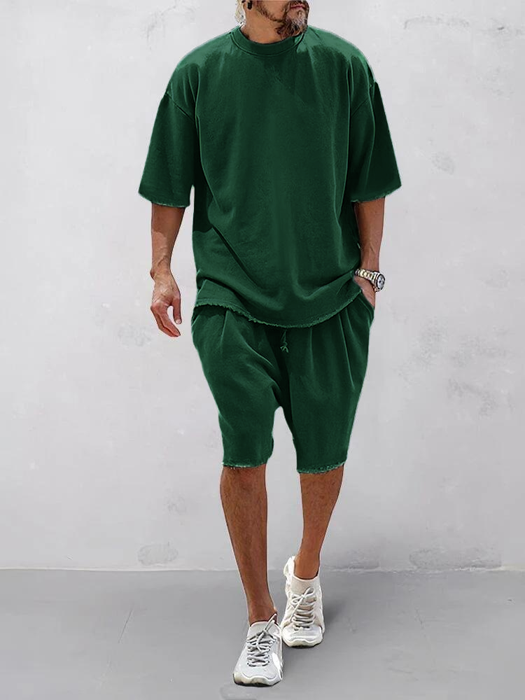 🔥Spring Fresh Sale 🎁Men's Casual Loose Fit Solid Sports Sets