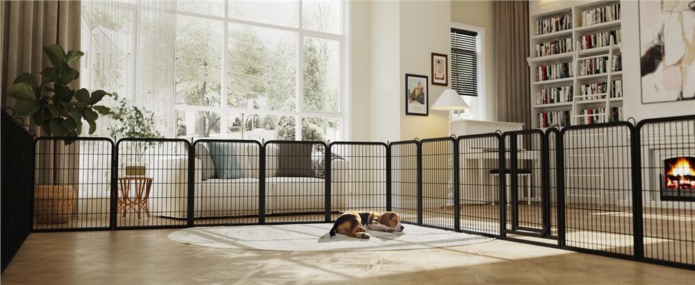 【Heavy Duty】Yaheetech Dog Playpen 6/8/12/16 Panels Metal Pet Playpen, Outdoor Indoor Dog Exercise Barrier Fence, 24/32/40/47 inch