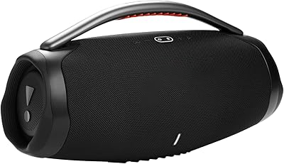 ⚡️Factory wholesale promotion 80% OFF⚡️ Boombox 3 Black Portable Bluetooth Speaker with Massive Sound, Deepest Bass, IPX7 Waterproof, 24H Playtime, PartyBoost