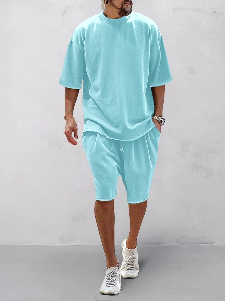 🔥Spring Fresh Sale 🎁Men's Casual Loose Fit Solid Sports Sets