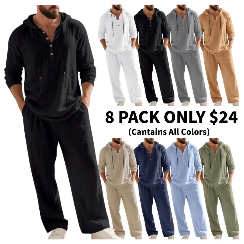🔥Flash sale-Save Up To 80%🔥Men's Hoodie & Jogger Set Casual Loungewear 2-Piece Set