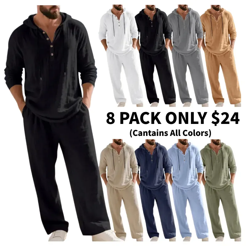 🔥Flash sale-Save Up To 80%🔥Men's Hoodie & Jogger Set Casual Loungewear 2-Piece Set