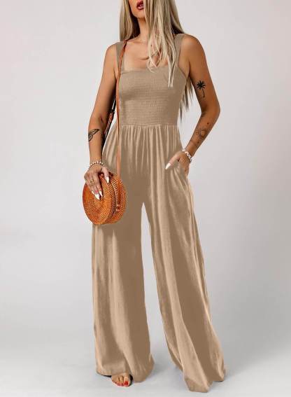 ⚡️Factory wholesale promotion 80% OFF⚡️Women's Sleeveless Jumpsuit with Pockets and adjustable straps/🎯Made in USA
