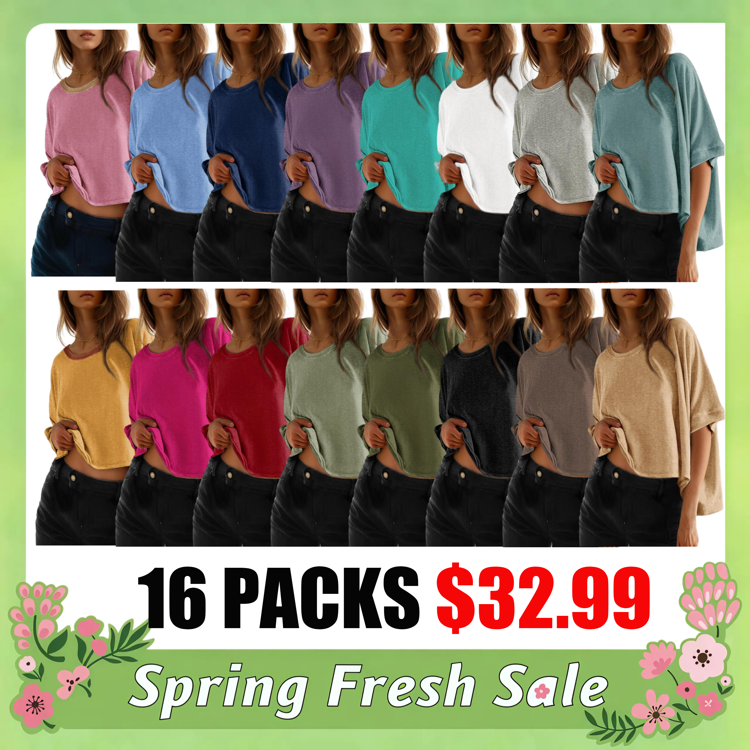 🔥 Limited-Time Deal – Save Up To 80%!Summer Shirts 2026 Womens Solid T Shirts for Women Loose Oversized Tops Basic Tee