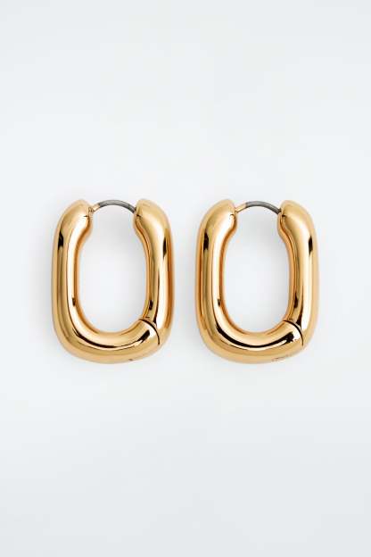 CHUNKY SQUARED HOOP EARRINGS