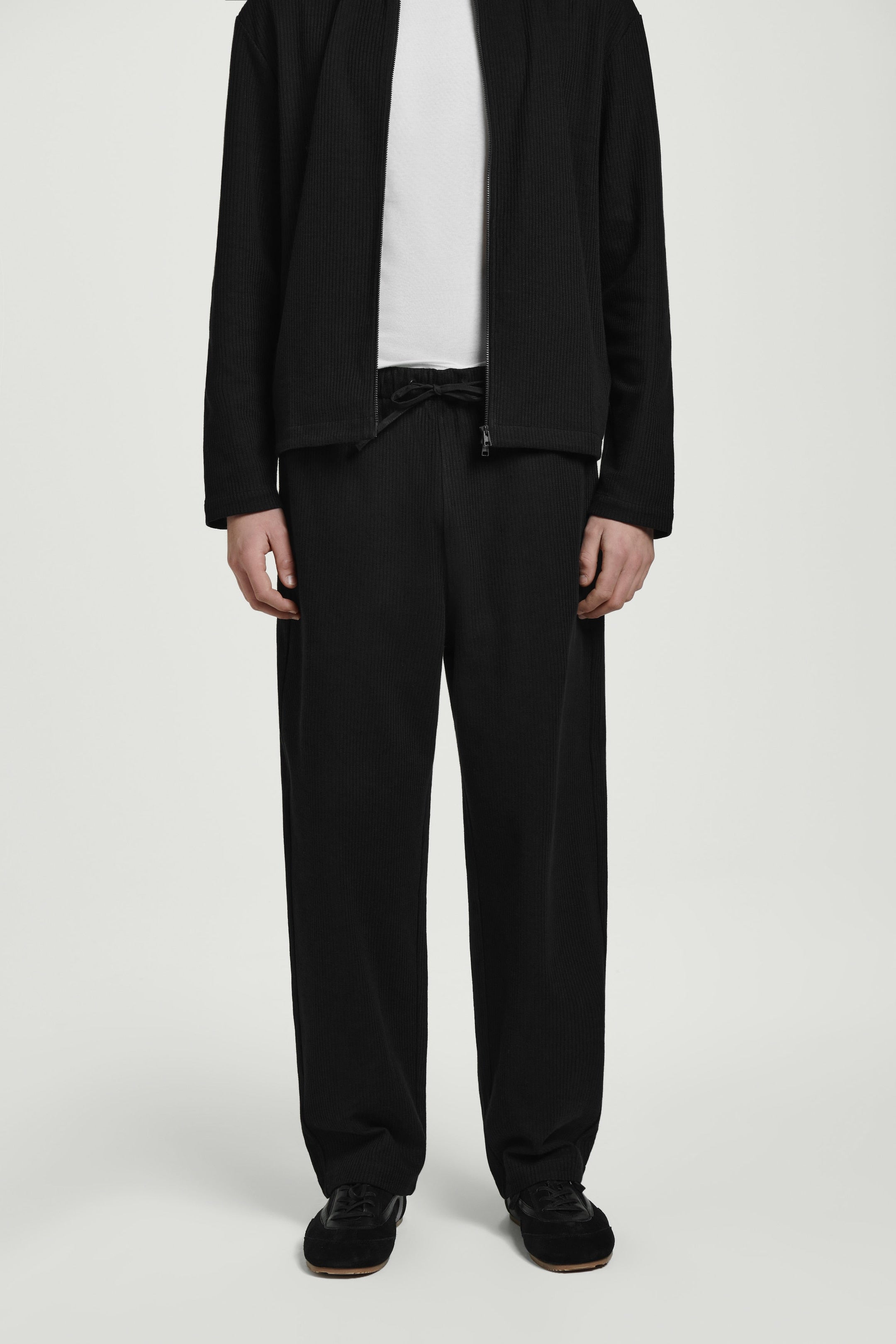 RIBBED JERSEY JOGGERS