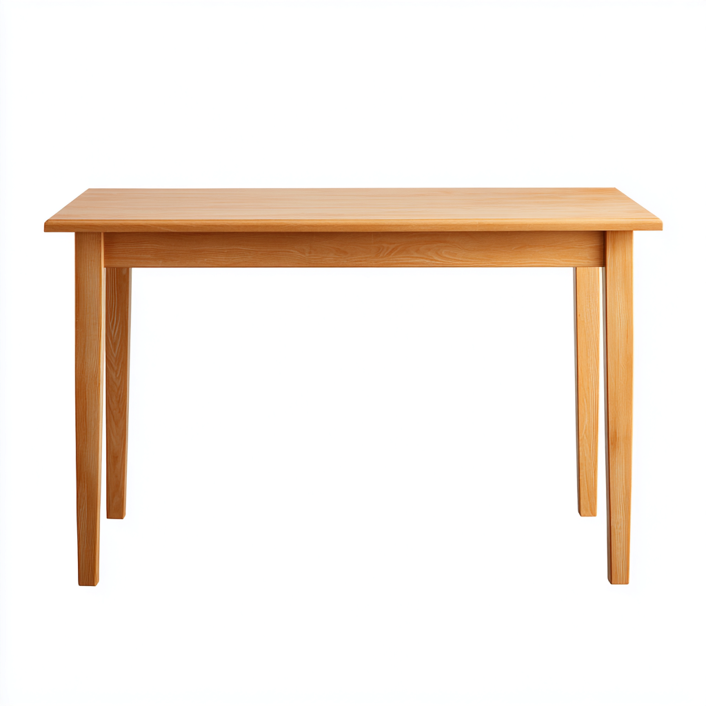 Table à manger rectangulaire en bois 140x80x75 cm - chêneclair - style scandinave minimaliste-Restota