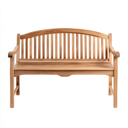 Banc de jardin en bois - 130x60x90 cm - boisnaturel - style classique-Restota