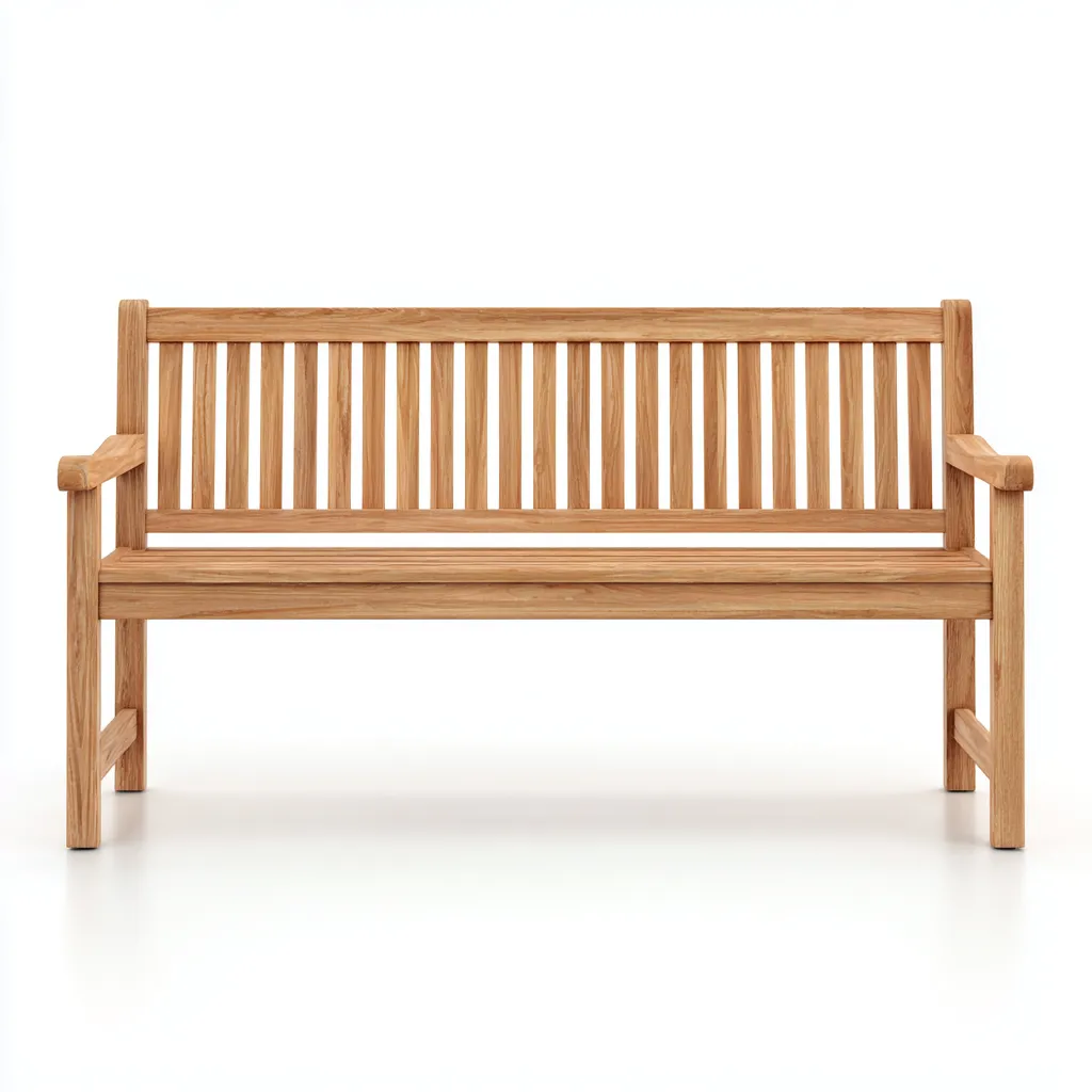 Banc de jardin en bois - 150x60x90 cm - boisnaturel - style classique-Restota