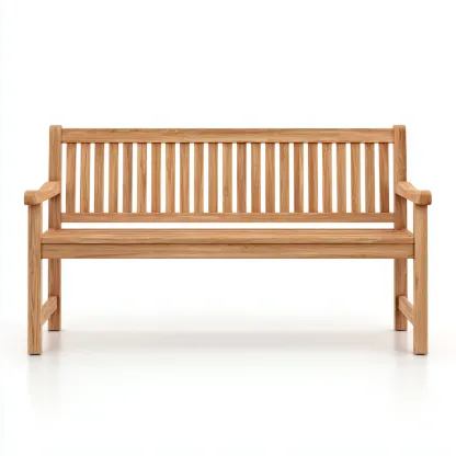 Banc de jardin en bois - 150x60x90 cm - boisnaturel - style classique-Restota