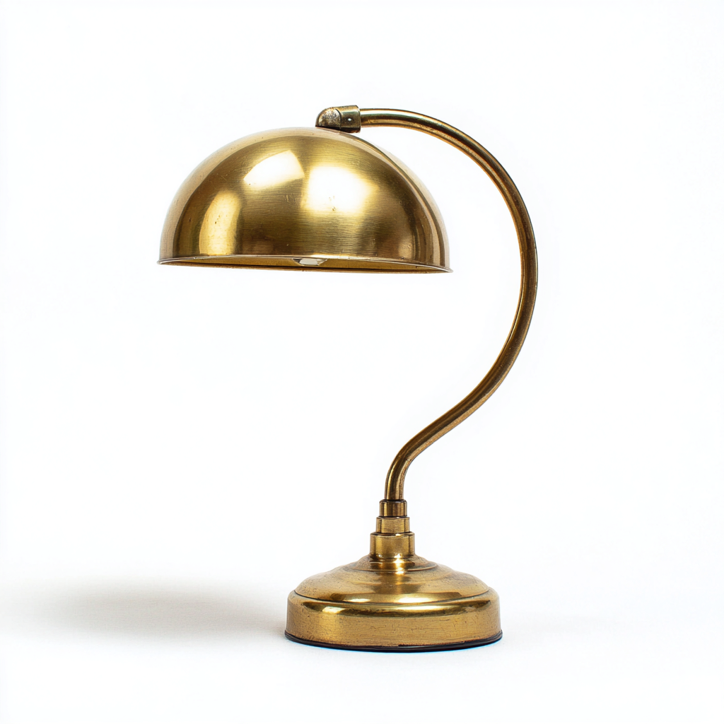 Lampe de table en laiton 25x25x40 cm - doré - design vintage-Restota