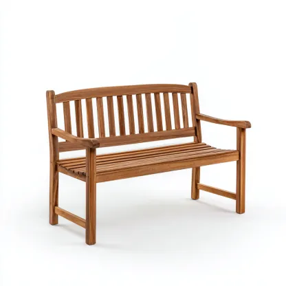 Banc de jardin en bois - 130x60x90 cm - boisnaturel - style classique-Restota