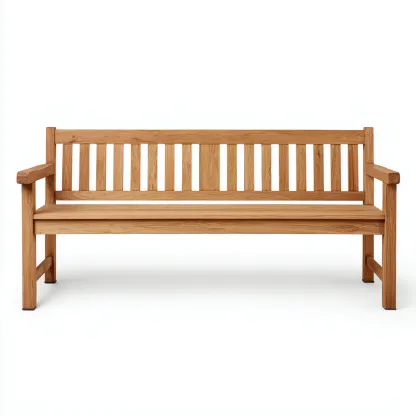 Banc de jardin en bois - 150x60x90 cm - boisnaturel - style contemporain-Restota
