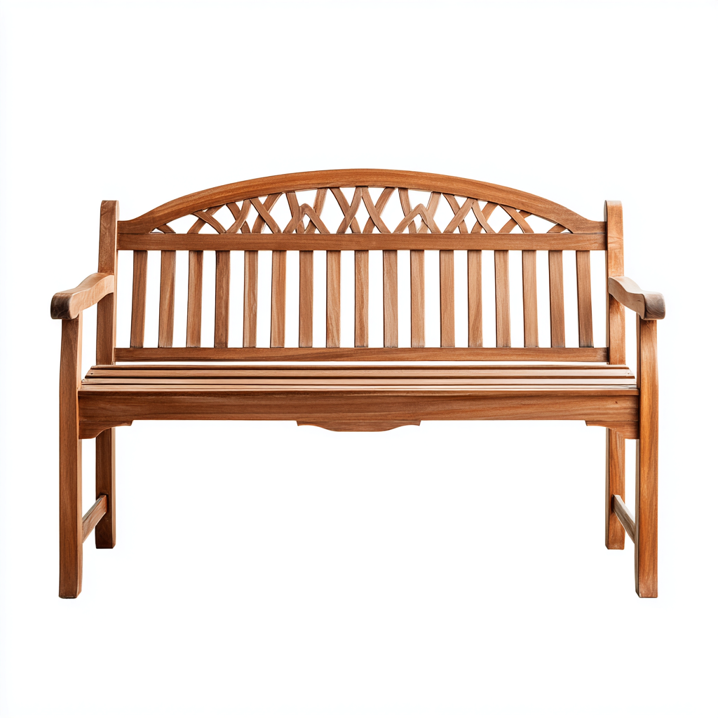 Banc de jardin en teck - 125x60x90 cm - Bois naturel - Style Classique Élégant-Restota