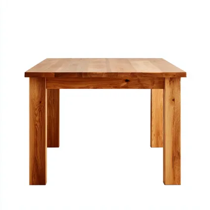 Table de jardin rectangulaire en bois massif 150x90x75 cm - bois naturel - style scandinave-Restota