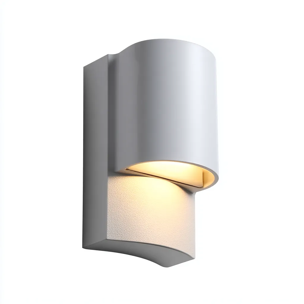 Applique murale en aluminium blanc 12x10x25 cm - blanc - design moderne minimaliste-Restota