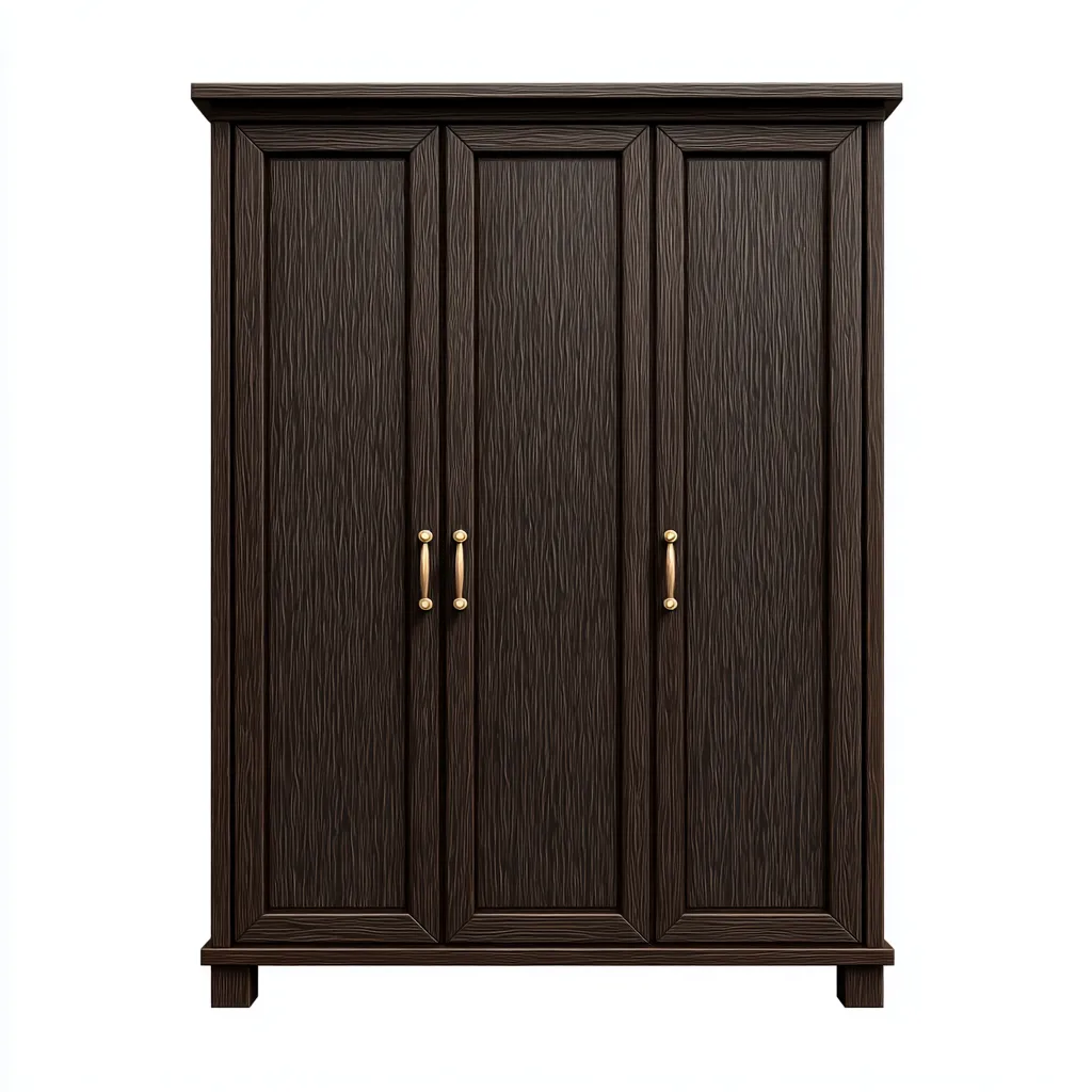 Armoire en bois massif - 120x55x190 cm - marron foncé - design classique-Restota