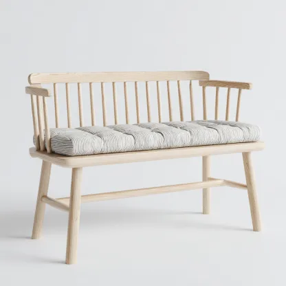 Banc de jardin en bois massif - 115x55x85 cm - bois clair - style nordique-Restota