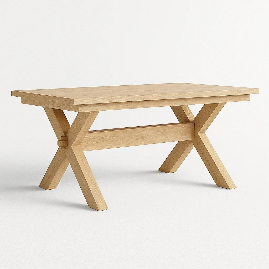 Table de salle à manger rectangulaire en bois 180×90×75 cm