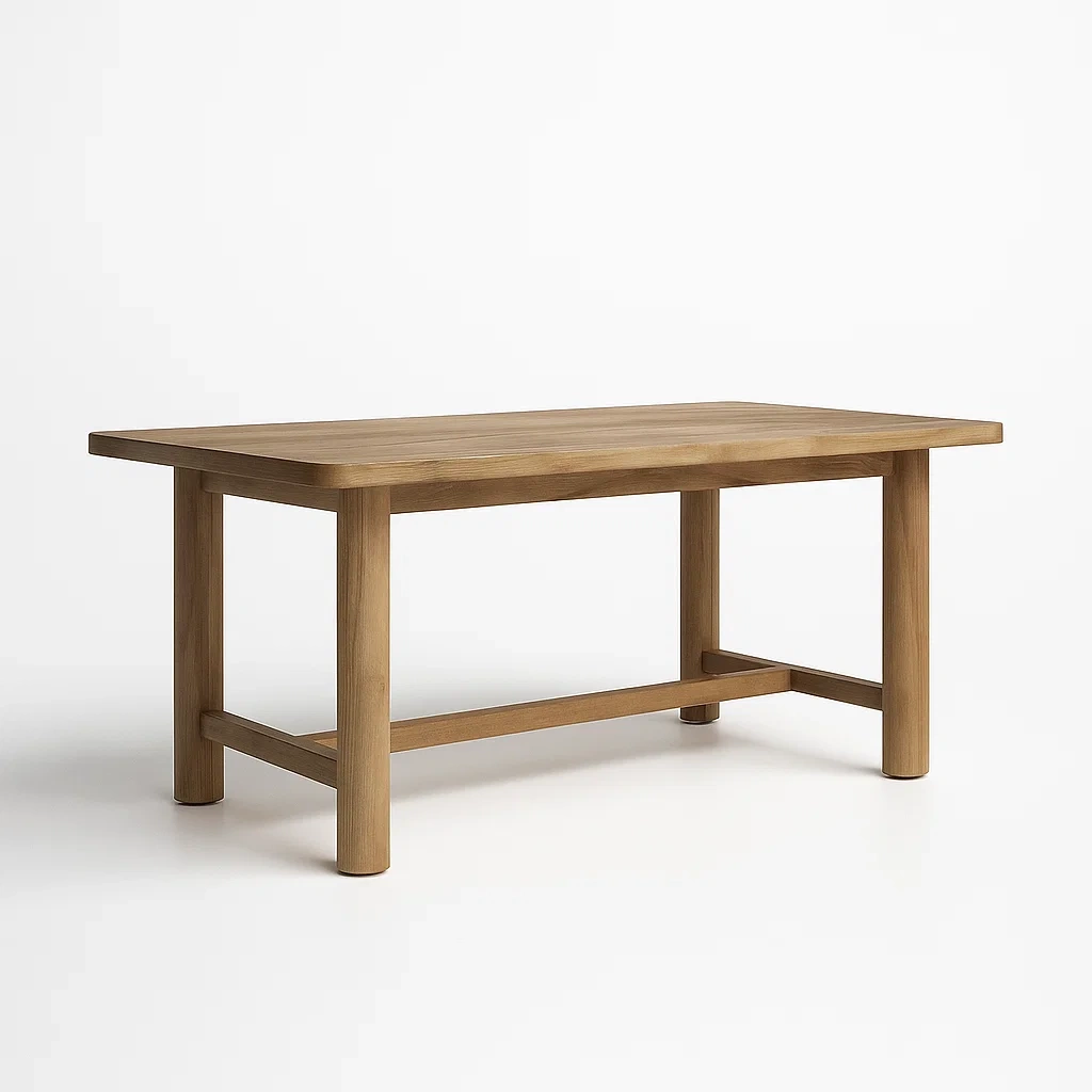 Table de salle à manger rectangulaire en bois d'acacia 150×75×74 cm
