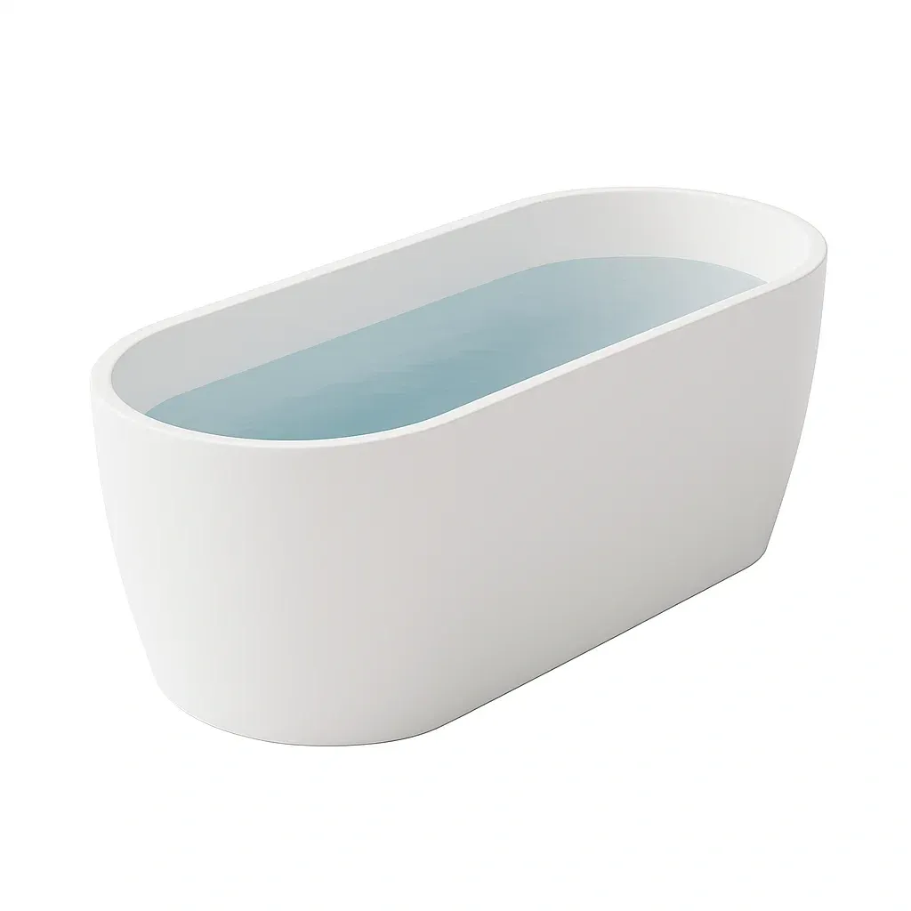 Baignoire îlot en acrylique blanche