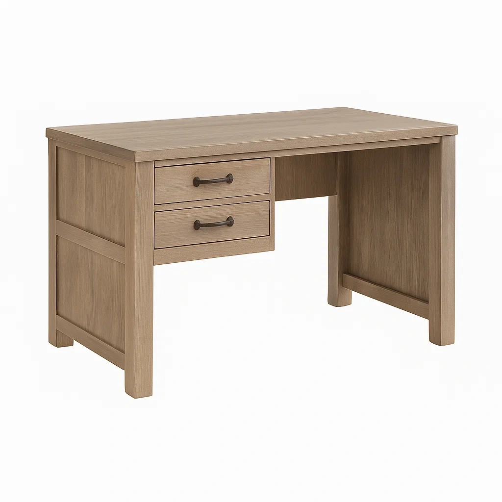 Bureau en chêne massif avec 2 tiroirs