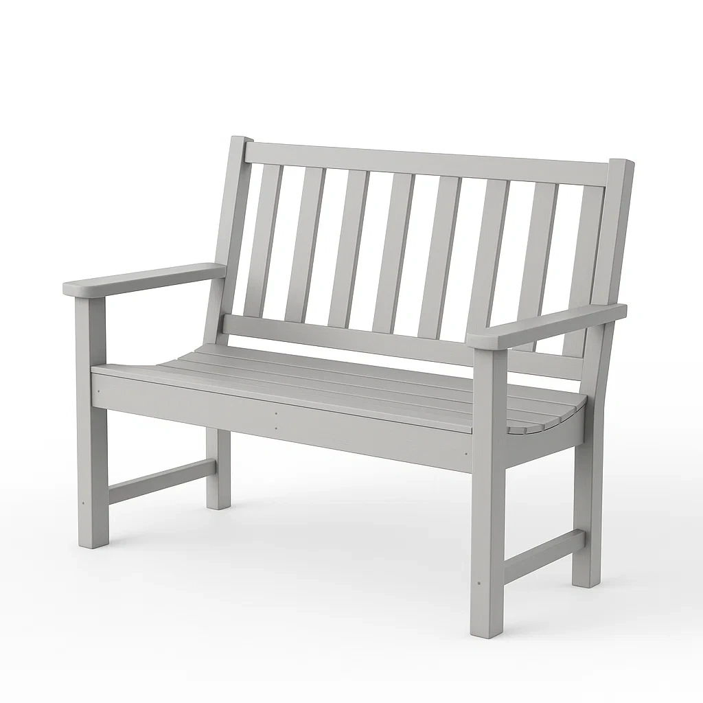 Banc d'extérieur en bois gris