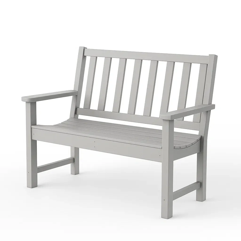 Banc d'extérieur en bois gris