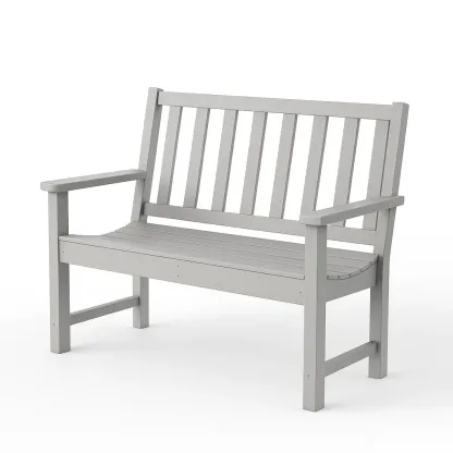 Banc d'extérieur en bois gris