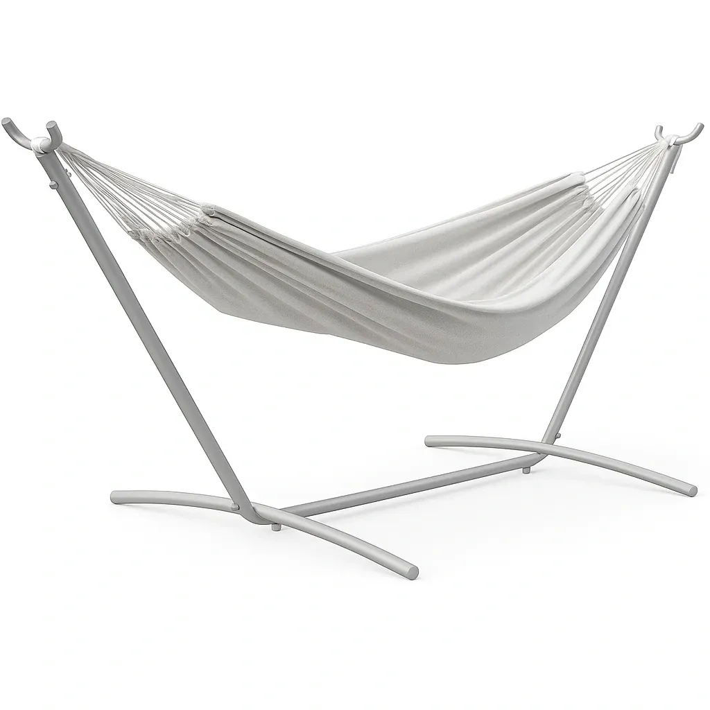 Hamac en métal avec toile blanche