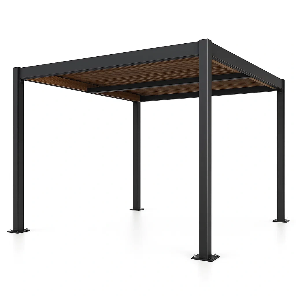 Pergola en aluminium structure 300×300×250 cm noir