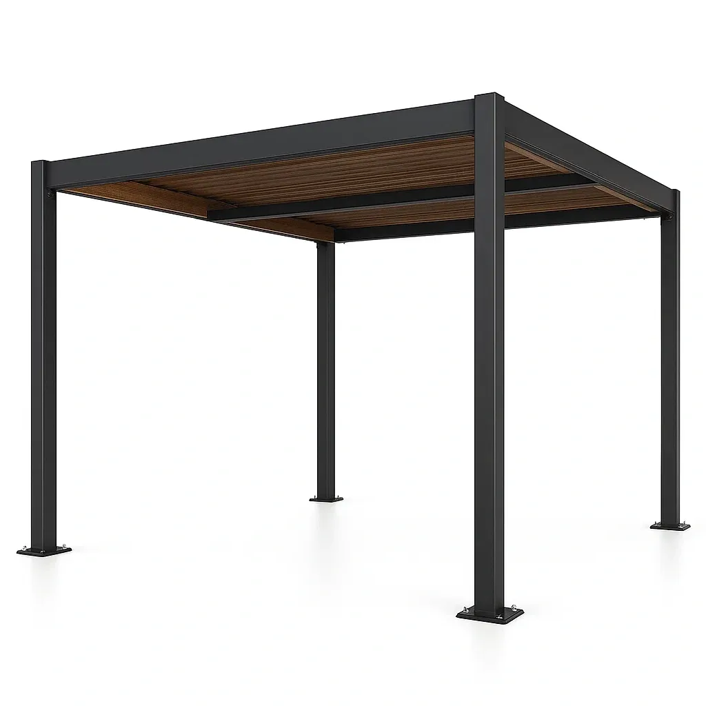 Pergola en aluminium structure 300×300×250 cm noir