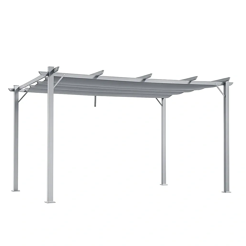 Pergola en aluminium gris