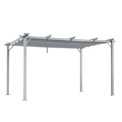 Pergola en aluminium gris