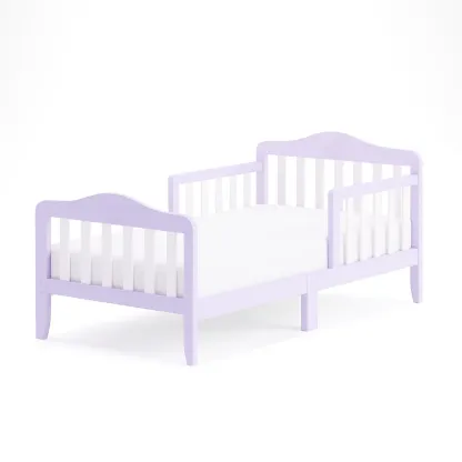 Lit pour tout-petit en bois massif violet clair 143×72×57 cm pour enfants de 1 à 5 ans