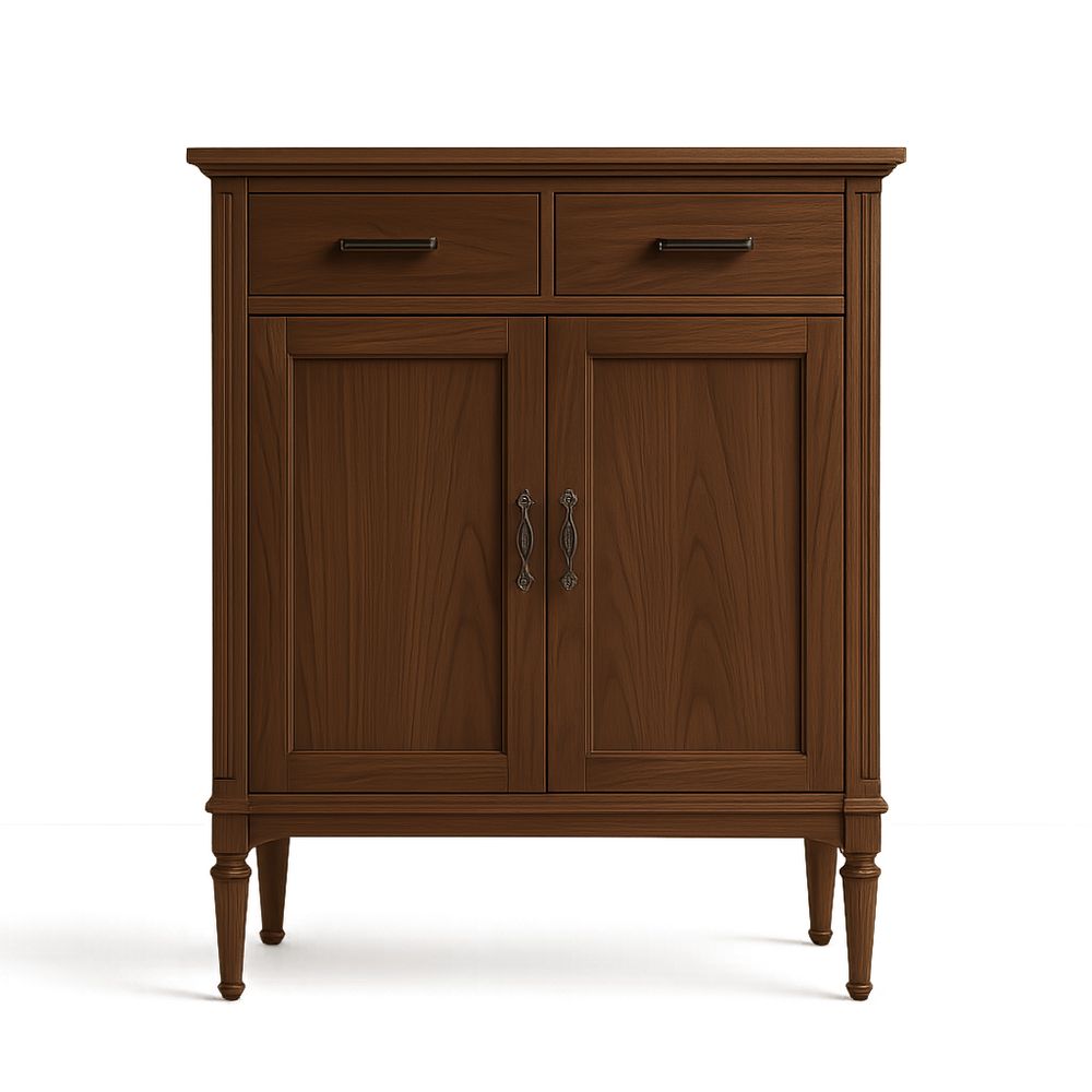 Credenza in Legno con Cassetti e Ante Marrone