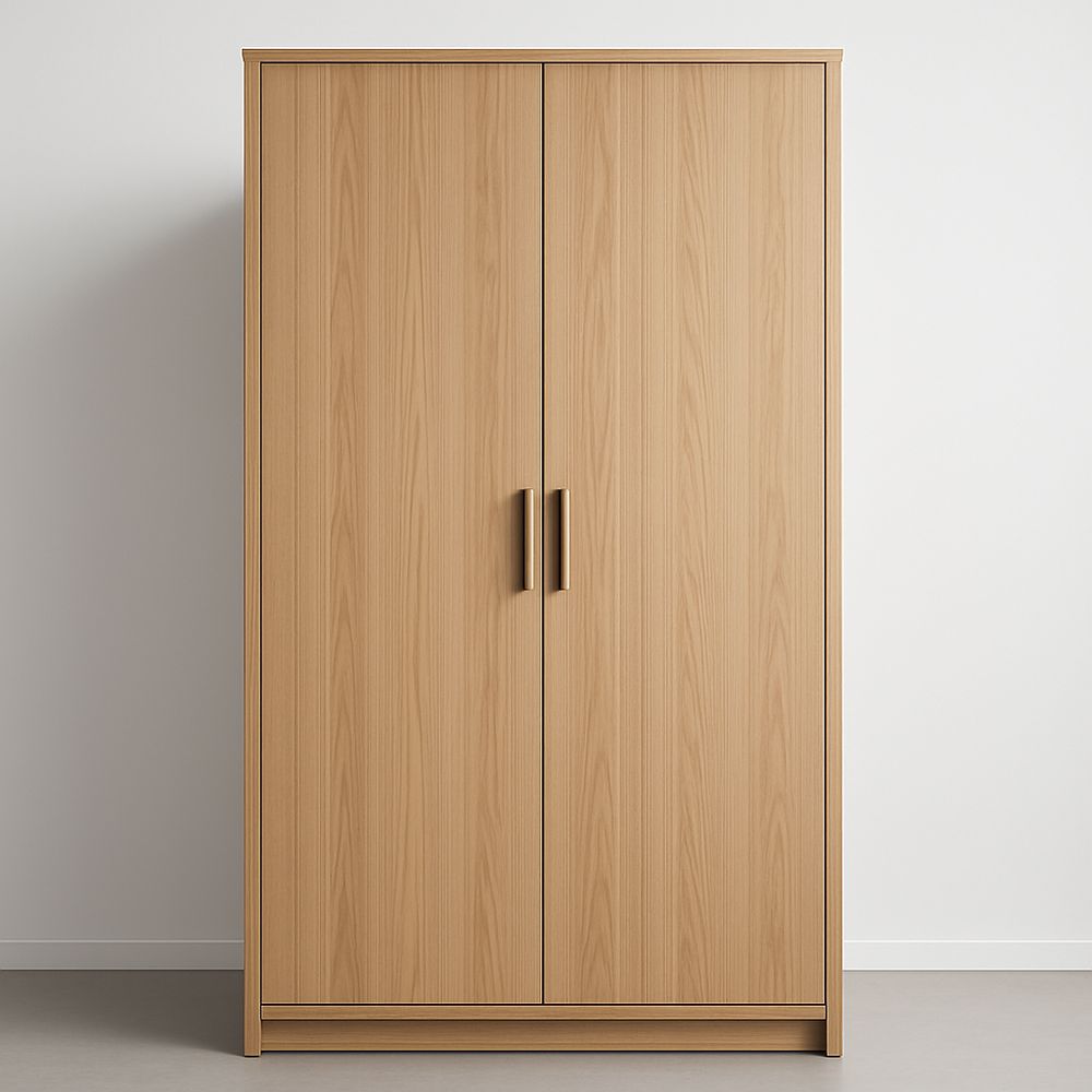 Armadio a due ante in legno MDF impiallacciato rovere 180x80x50 cm