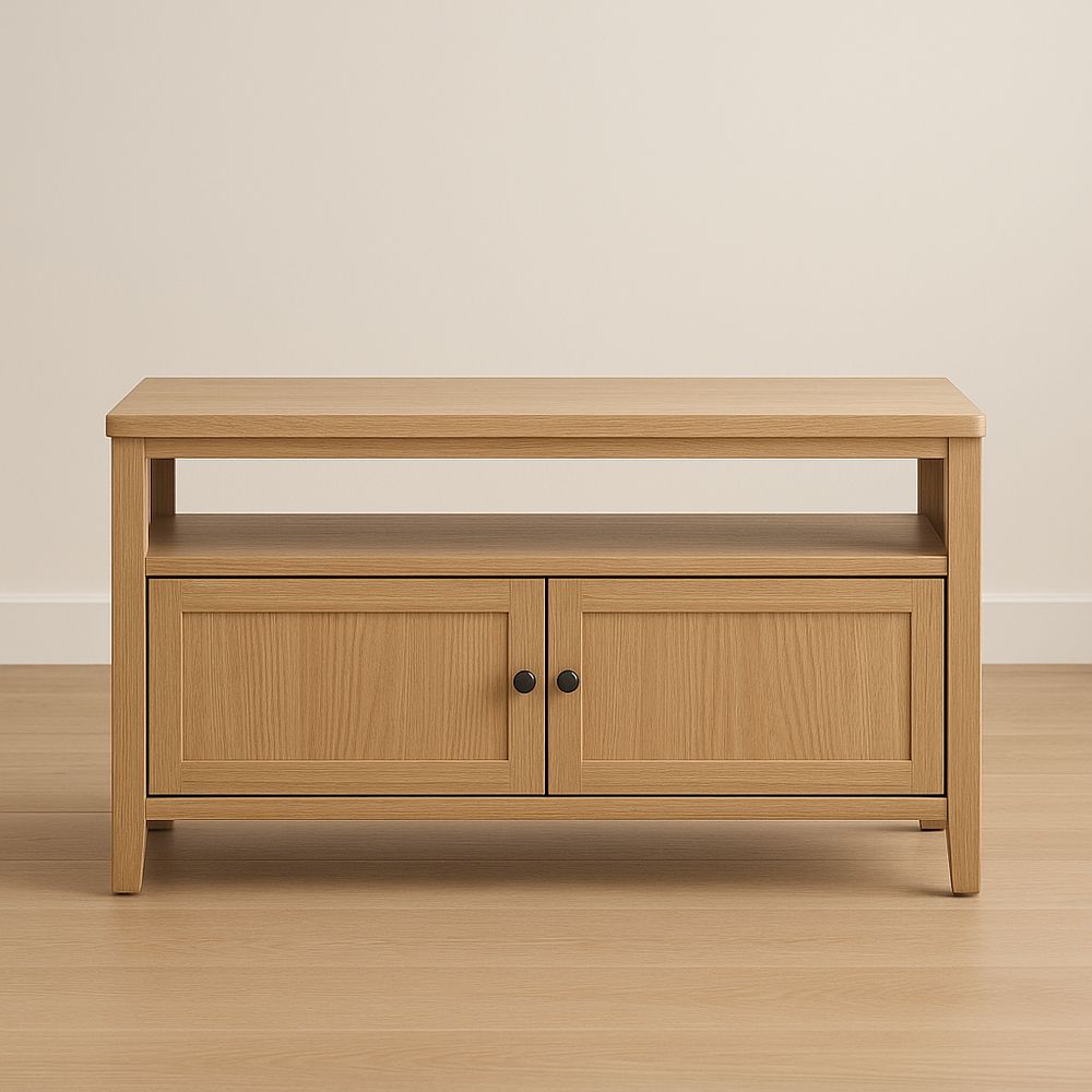 Mobile porta TV in legno quercia con 2 ante