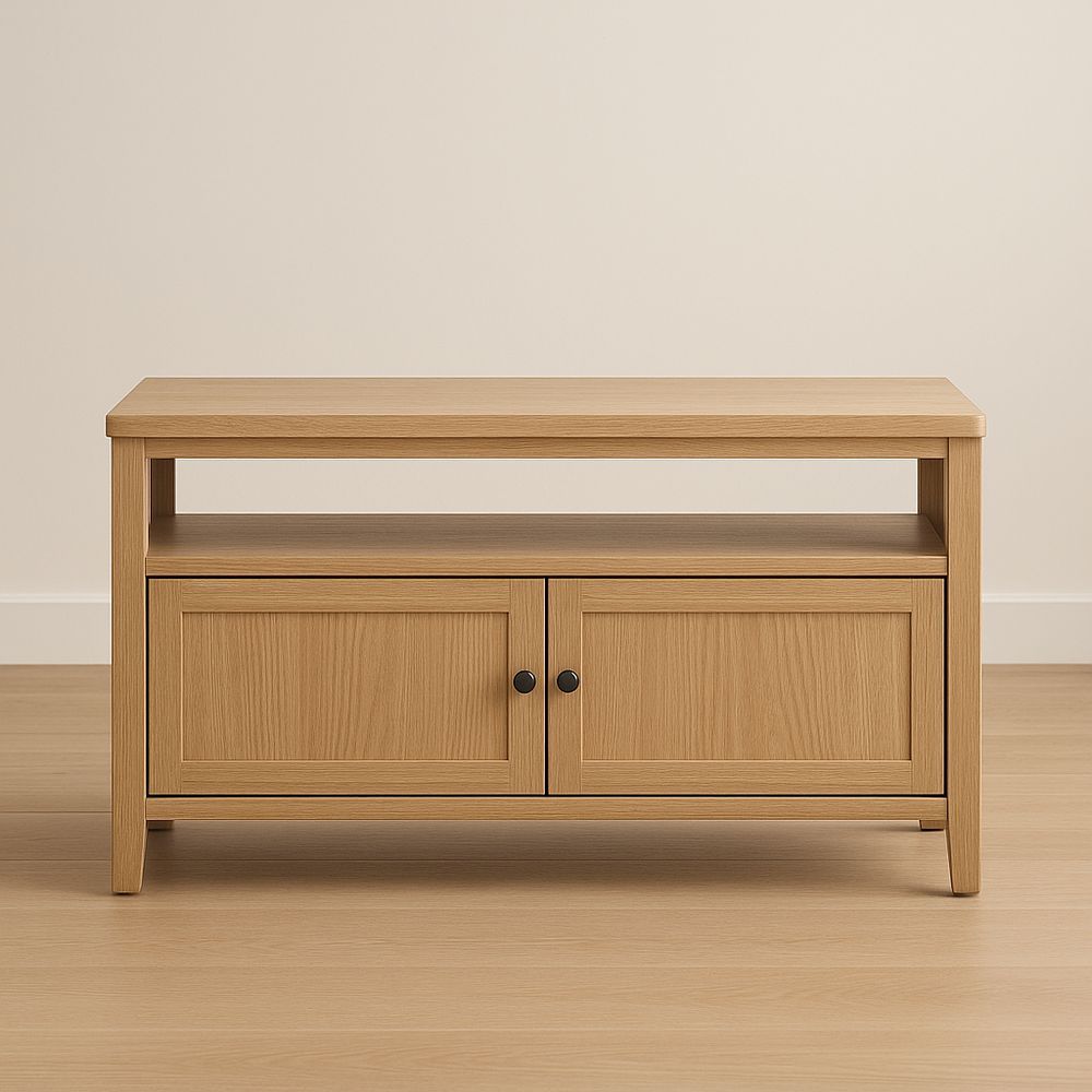 Mobile porta TV in legno quercia con 2 ante