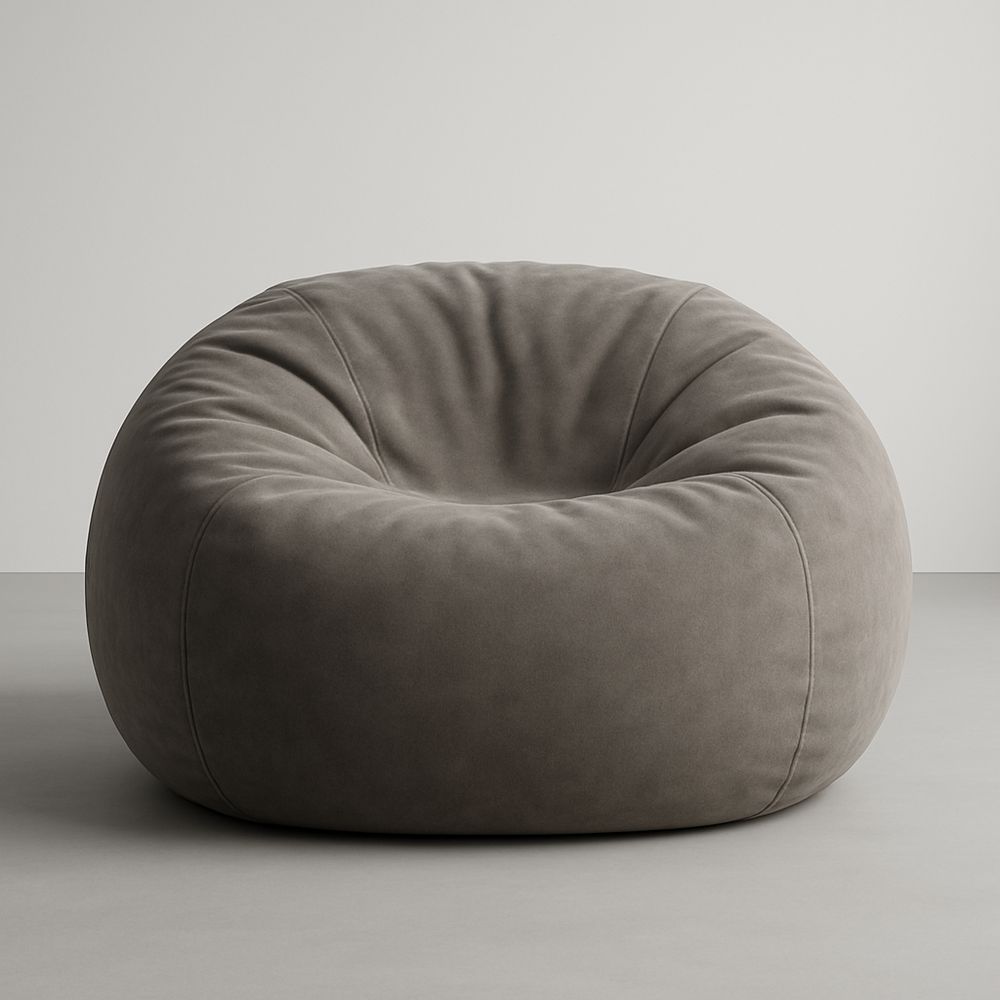 Poltrona Sacco in Microfibra Grigia